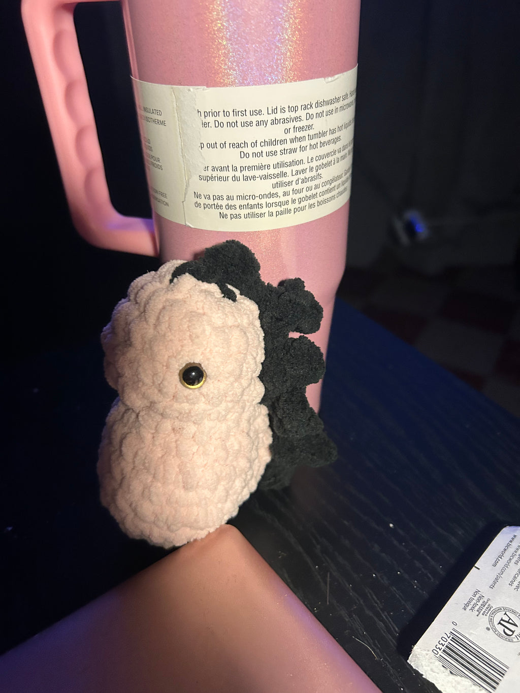 Mini crochet dinosaur
