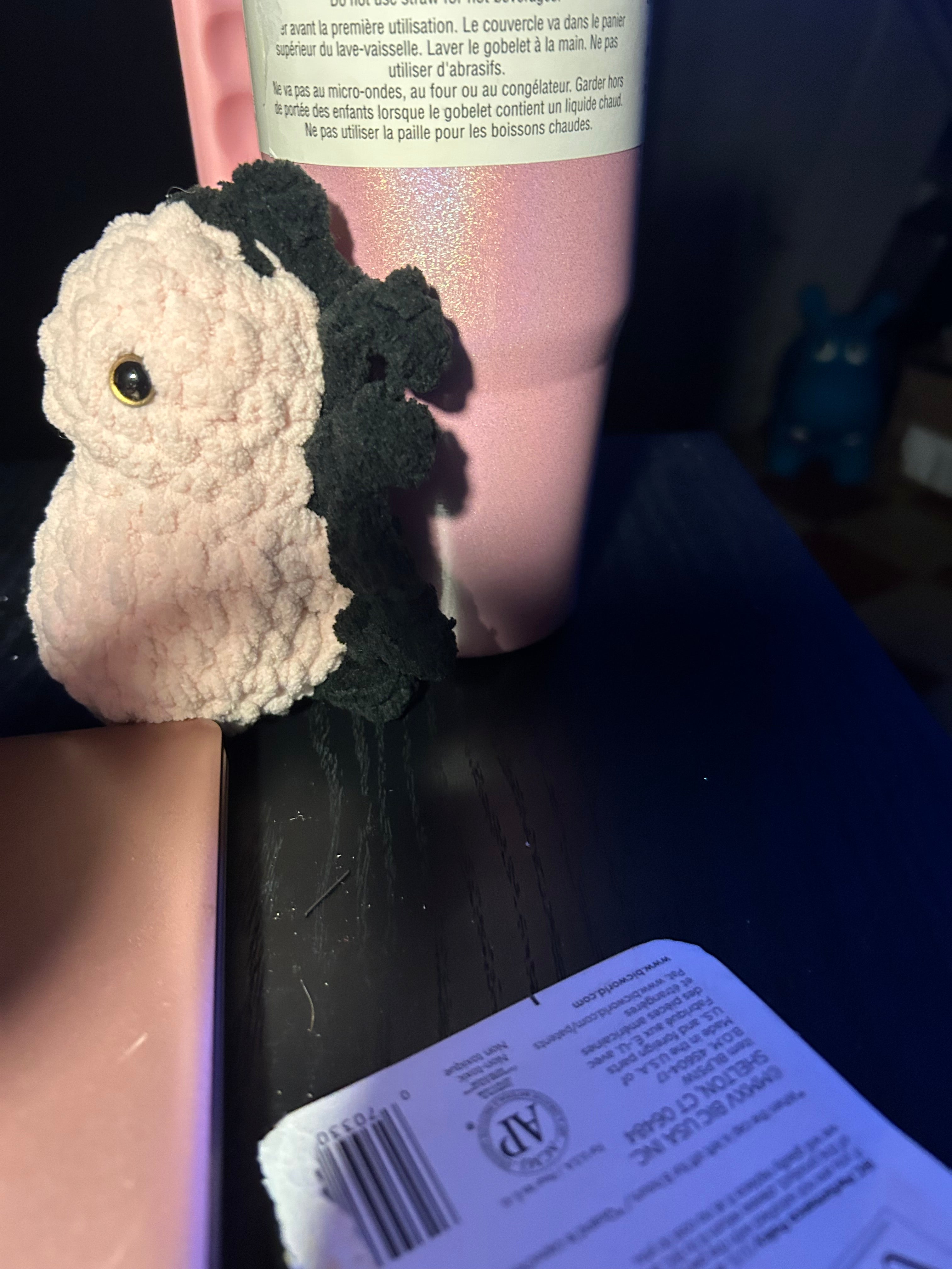 Mini crochet dinosaur