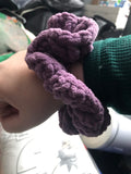 Purple scrunchies