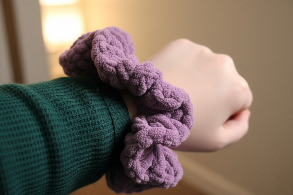 Purple scrunchies