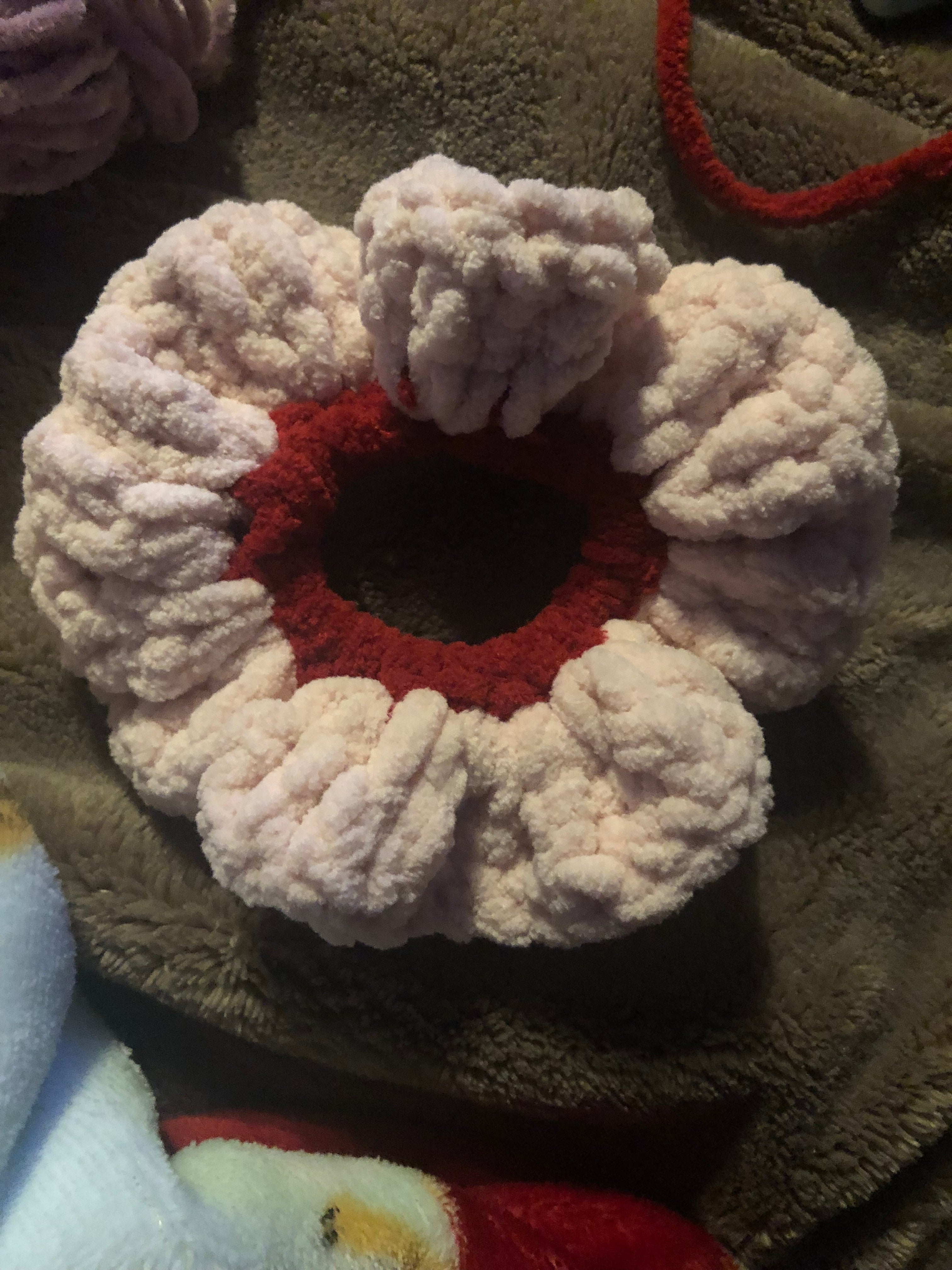 Valentines crochet scrunchies