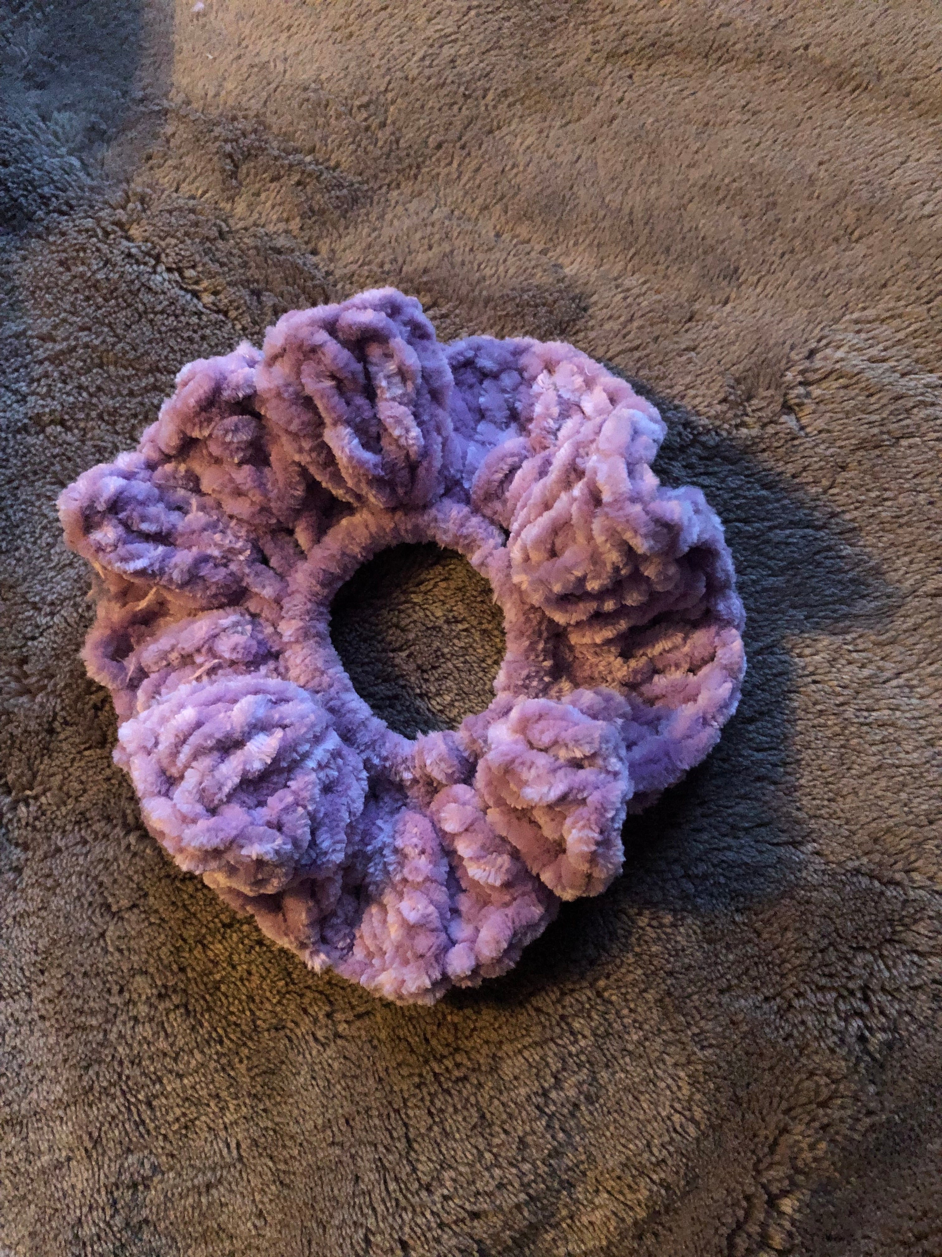 Soft purple scrunchies