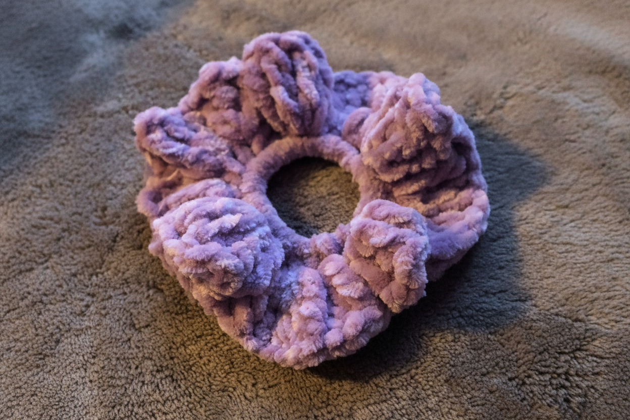 Soft purple scrunchies