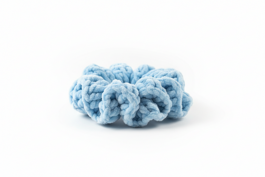 Light blue scrunchies