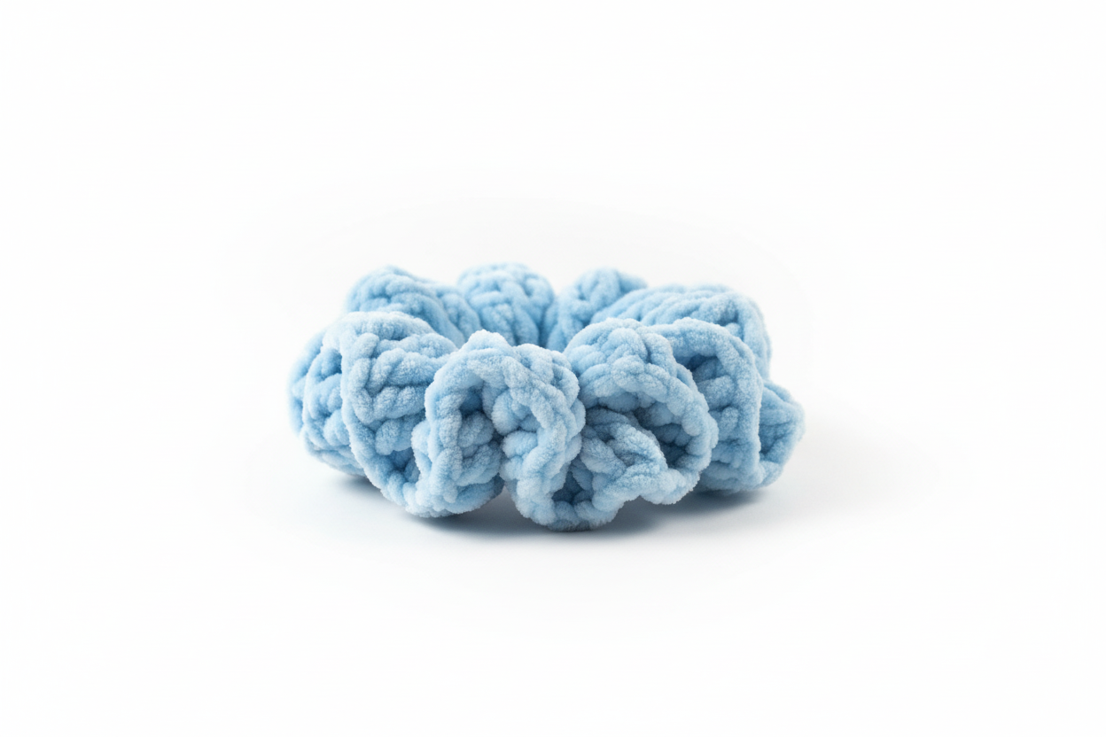 Light blue scrunchies