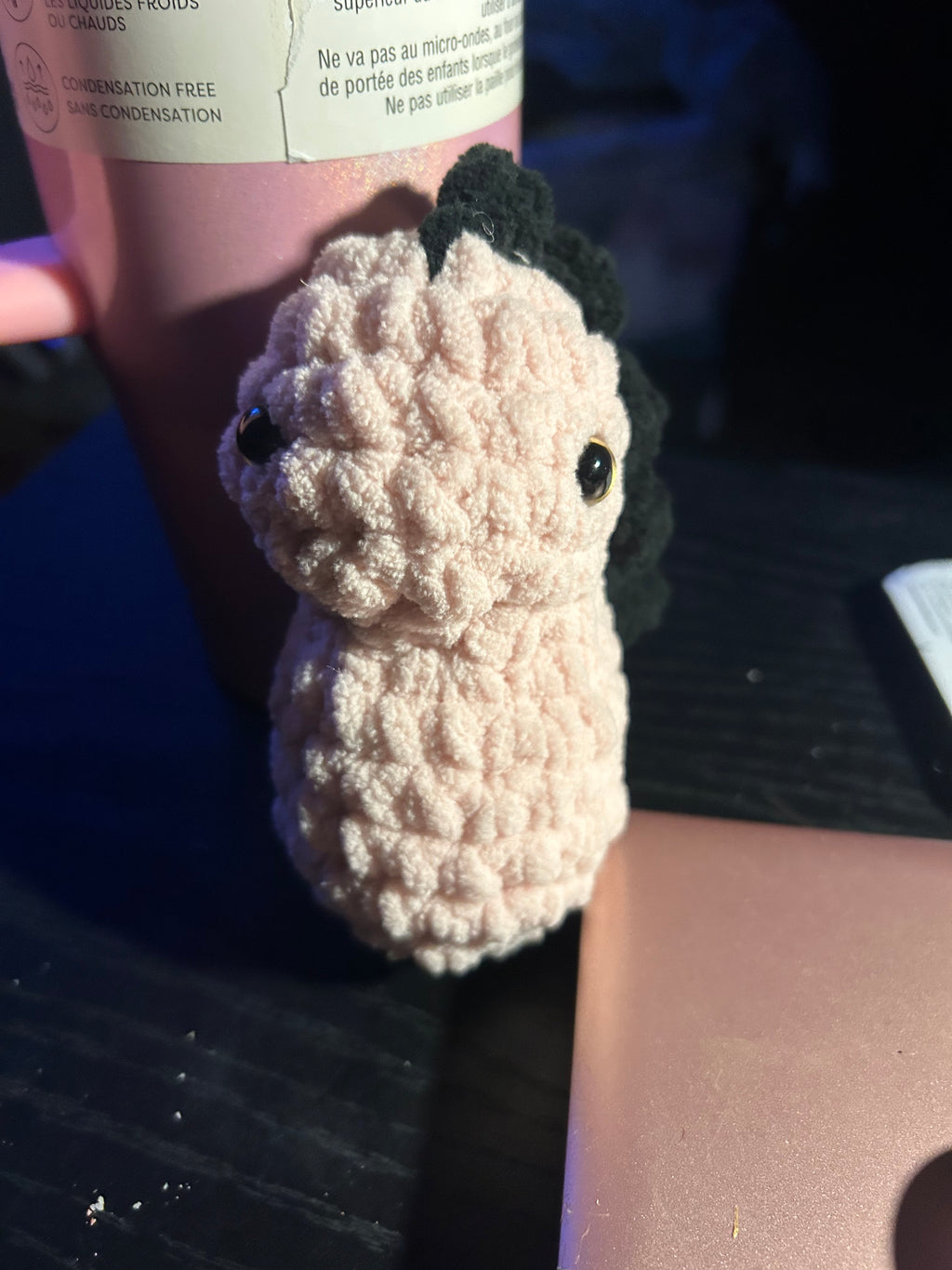 Mini crochet dinosaur
